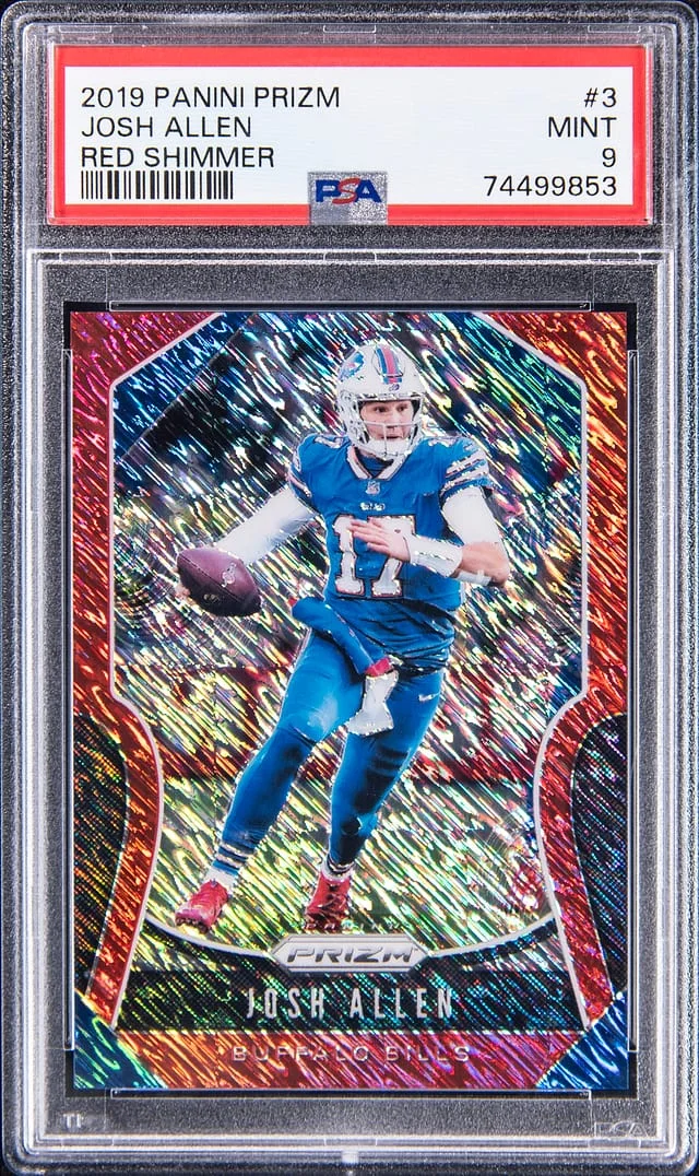 2019 Panini Prizm Josh Allen Blue Ice #3 card image
