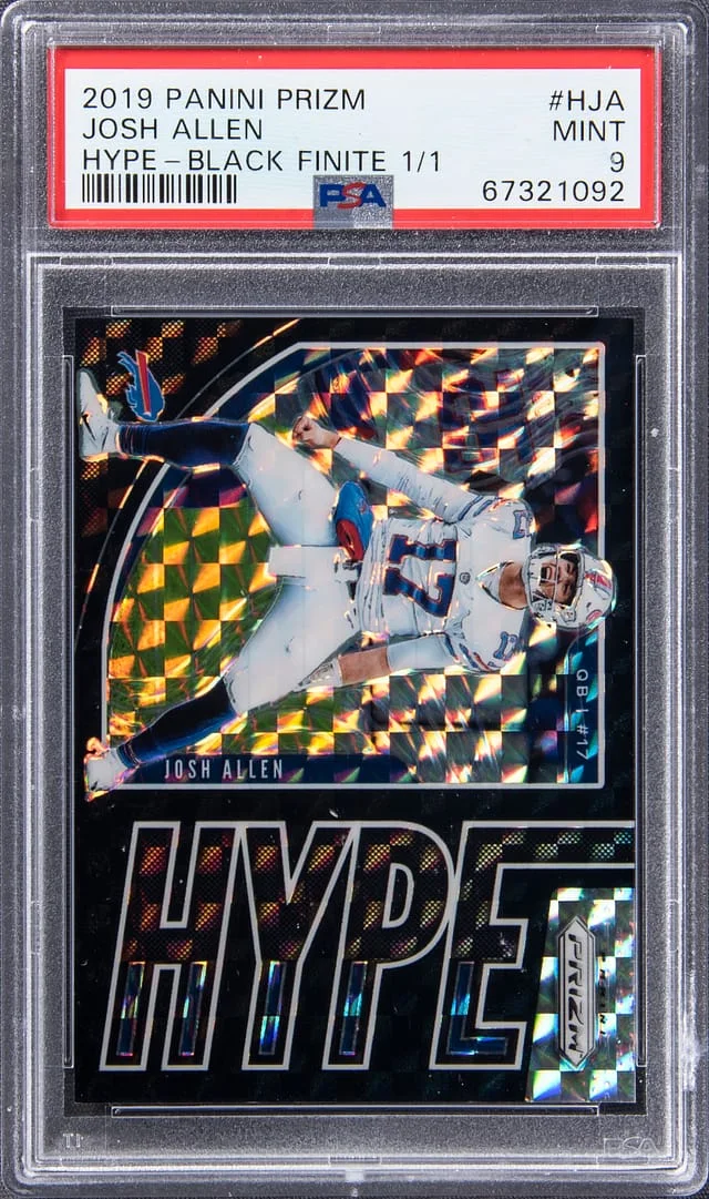 2019 Panini Prizm Josh Allen Hype Black Finite #H-JA card image