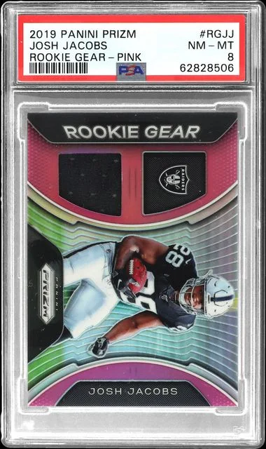 2019 Panini Prizm Josh Jacobs Gear Pink #RG-JJ card image