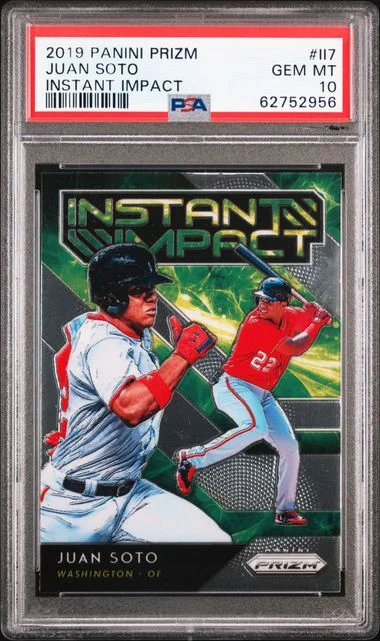 2019 Panini Prizm Juan Soto Instant Impact #II7 card image