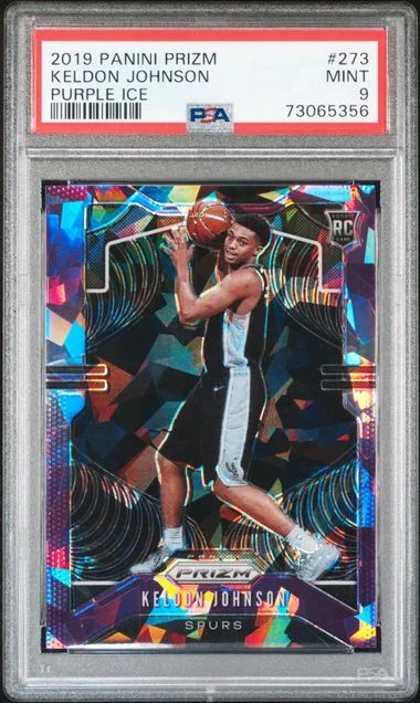 2019 Panini Prizm Keldon Johnson Purple Ice #273 card image