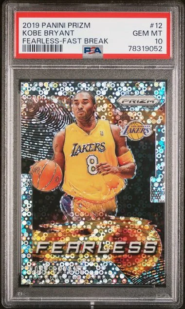 2019 Panini Prizm Kobe Bryant Fearless Fast Break #12 card image