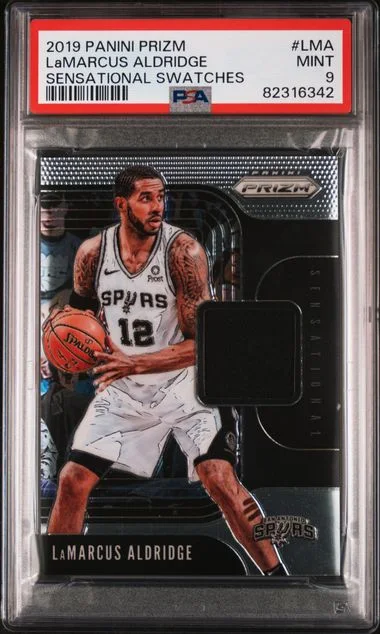 2019 Panini Prizm Lamarcus Aldridge Sensational Swatches #LMA card image