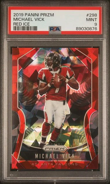 2019 Panini Prizm Michael Vick Red Ice #298 card image