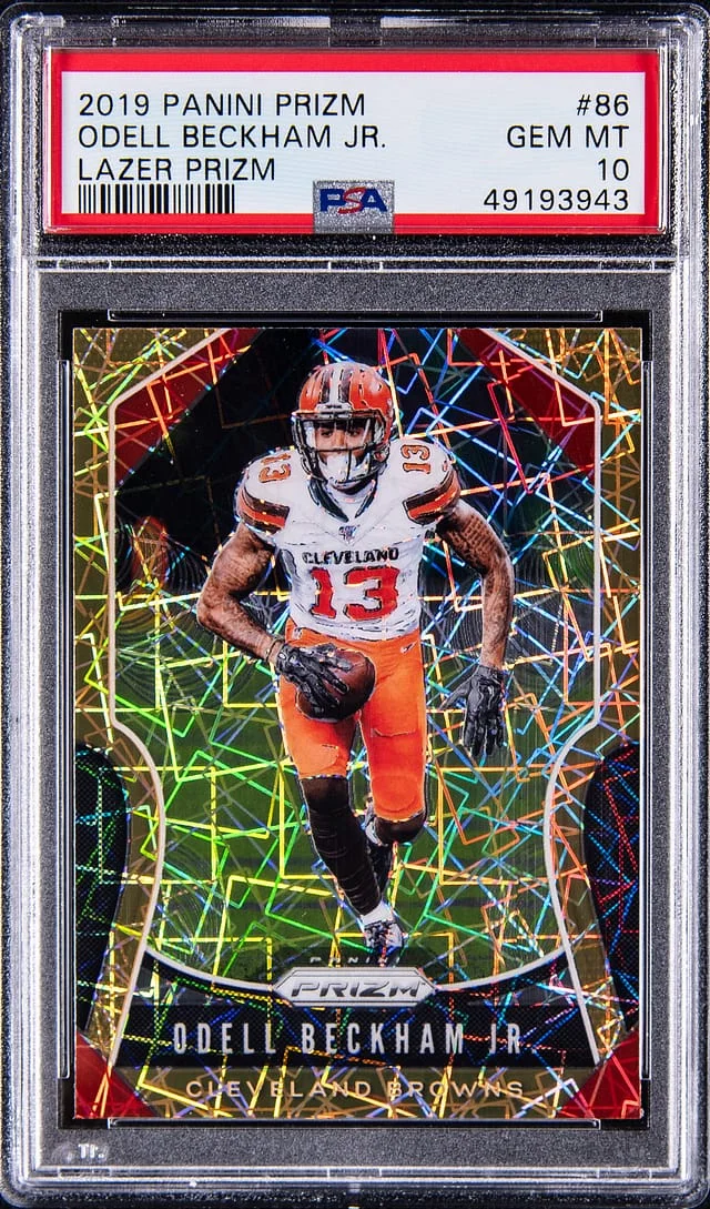 2019 Panini Prizm Odell Beckham Jr. Lazer #86 card image