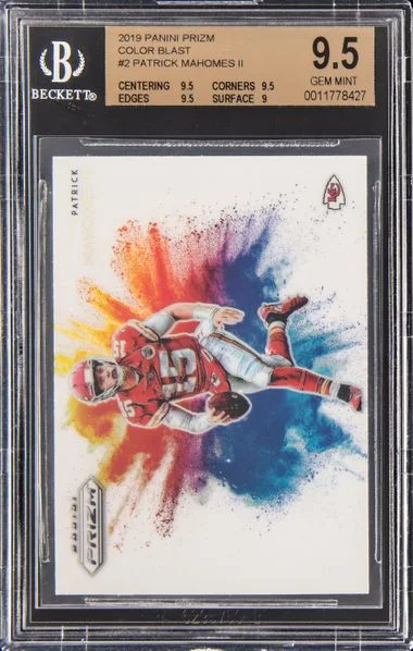 2019 Panini Prizm Patrick Mahomes II Color Blast #CB-PM card image