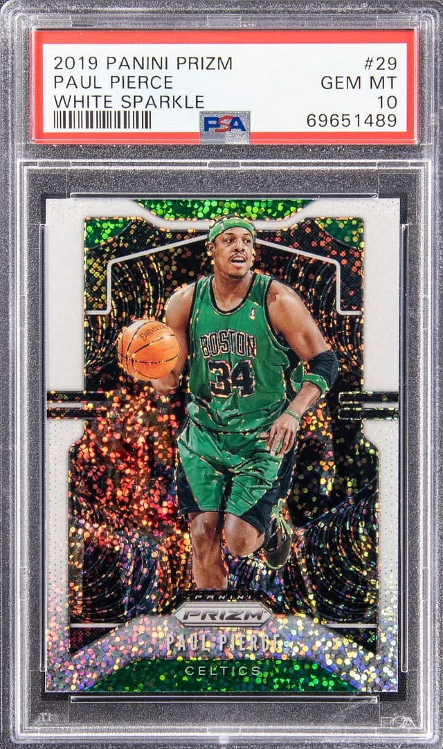 2019 Panini Prizm Paul Pierce White Sparkle #29 card image