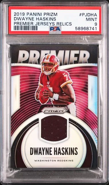 2019 Panini Prizm Premier Jerseys Relics Pjdha Dwayne Haskins #no-number card image
