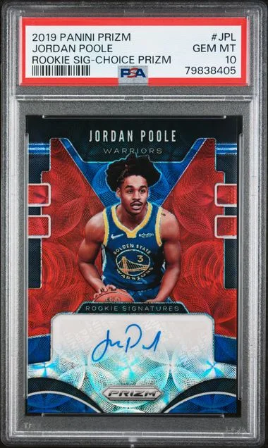 2019 Panini Prizm Signatures Choice Prizm Jpl Jordan Poole #no-number card image