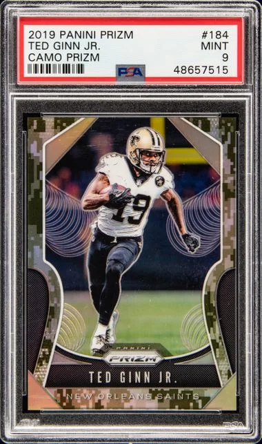 2019 Panini Prizm Ted Ginn Jr. Camo Prizm #184 card image