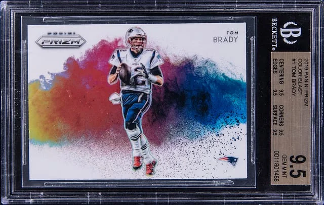 2019 Panini Prizm Tom Brady Color Blast #1 card image