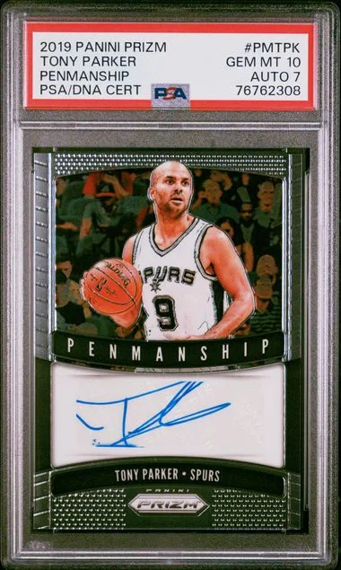 2019 Panini Prizm Tony Parker Penmanship #PMTPK card image
