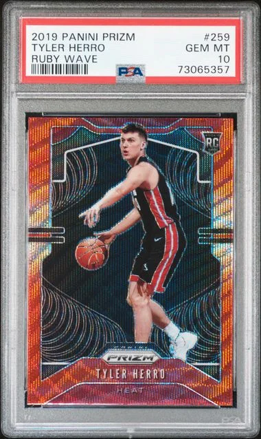 2019 Panini Prizm Tyler Herro Ruby Wave #259 card image