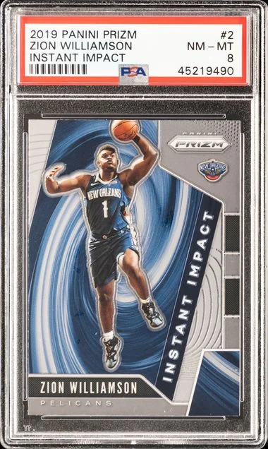 2019 Panini Prizm Zion Williamson Instant Impact #2 card image