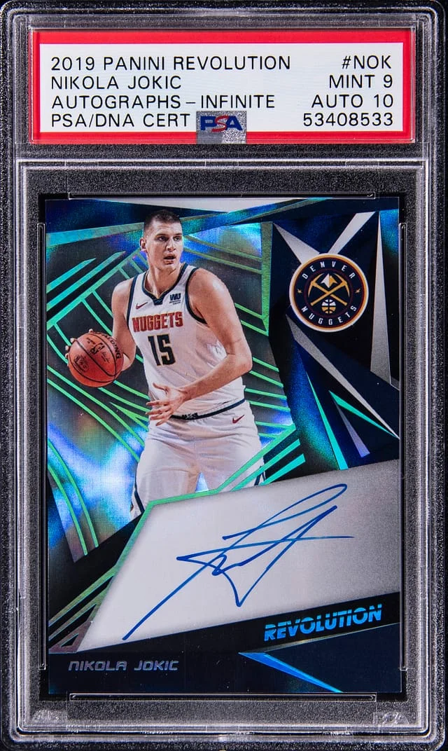 2019 Panini Revolution Nikola Jokic Autographs Infinite #NOK card image