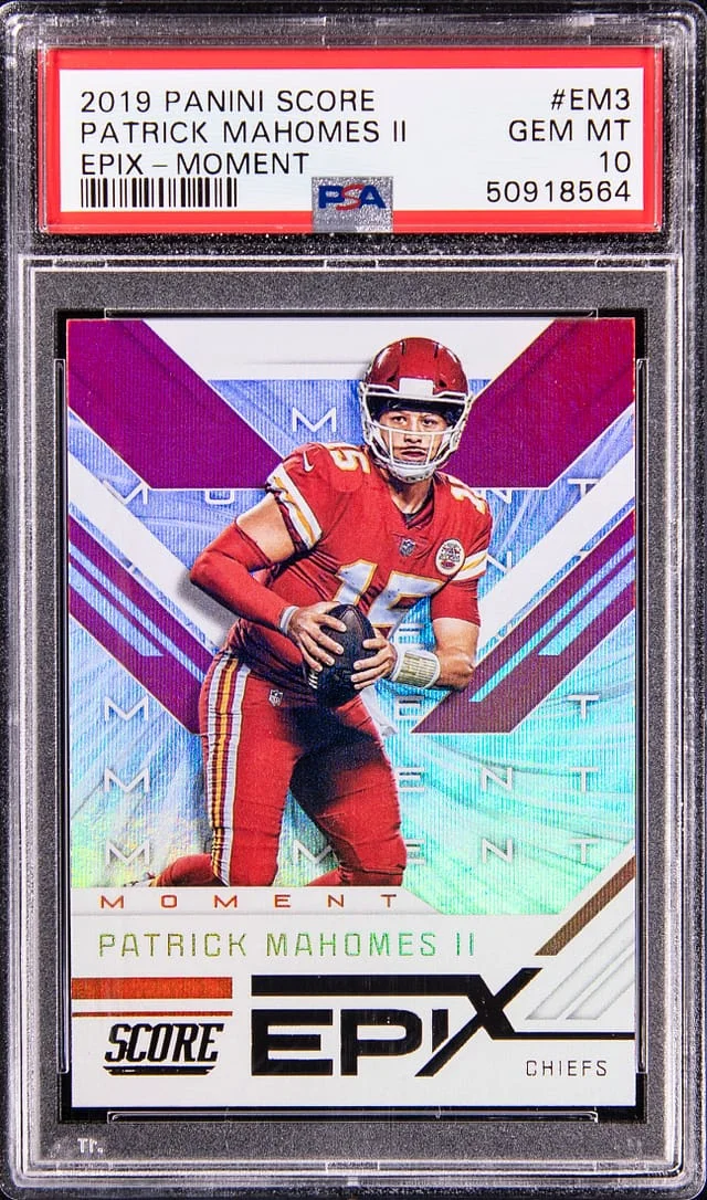 2019 Panini Score Patrick Mahomes Epix Moment #EM-3 card image
