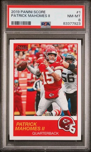2019 Panini Score Patrick Mahomes II #1 card image