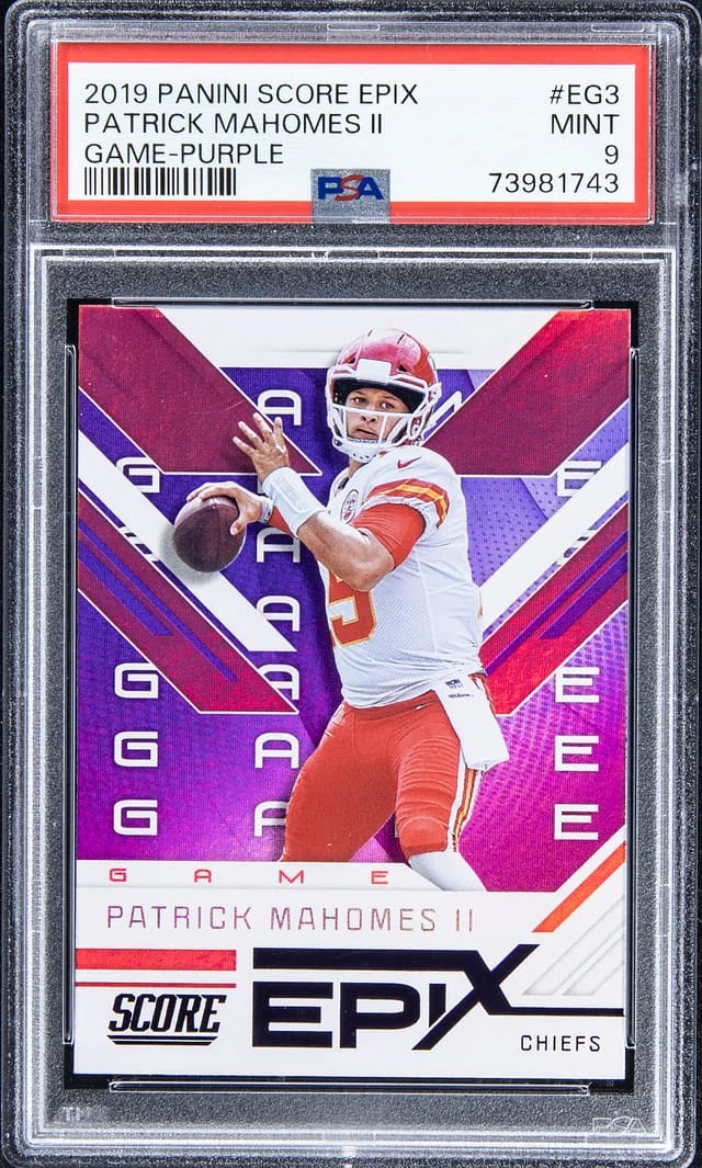 2019 Panini Score Patrick Mahomes II Epic Game-Purple #EG-3 card image