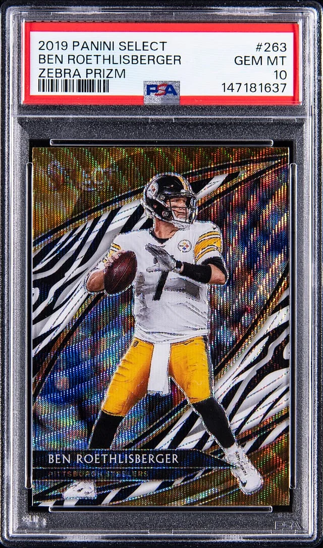 2019 Panini Select Ben Roethlisberger Zebra Prizm #263 card image