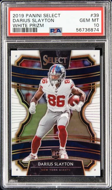 2019 Panini Select Darius Slayton White Prizm #39 card image