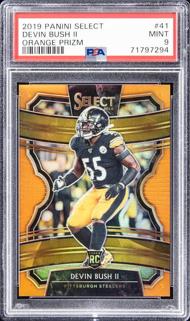 2019 Panini Select Devin Bush II Orange Prizm #41 card image