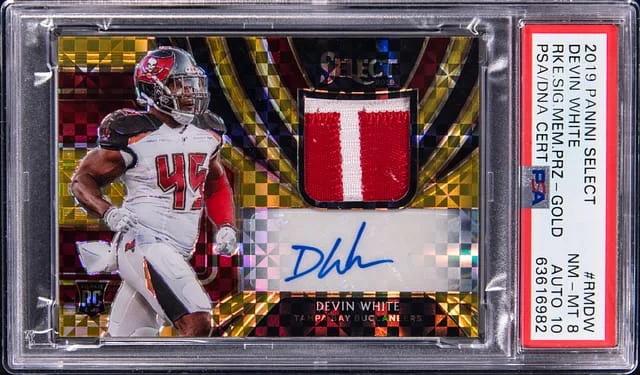 2019 Panini Select Devon Signature Memorabilia Prizm Gold #RM-DW card image