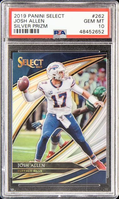 2019 Panini Select Josh Allen Silver Prizm #262 card image