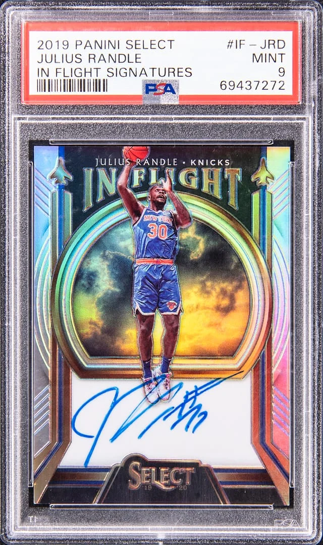 2019 Panini Select Julius Randle In Flight Signatures #IF-JRD card image