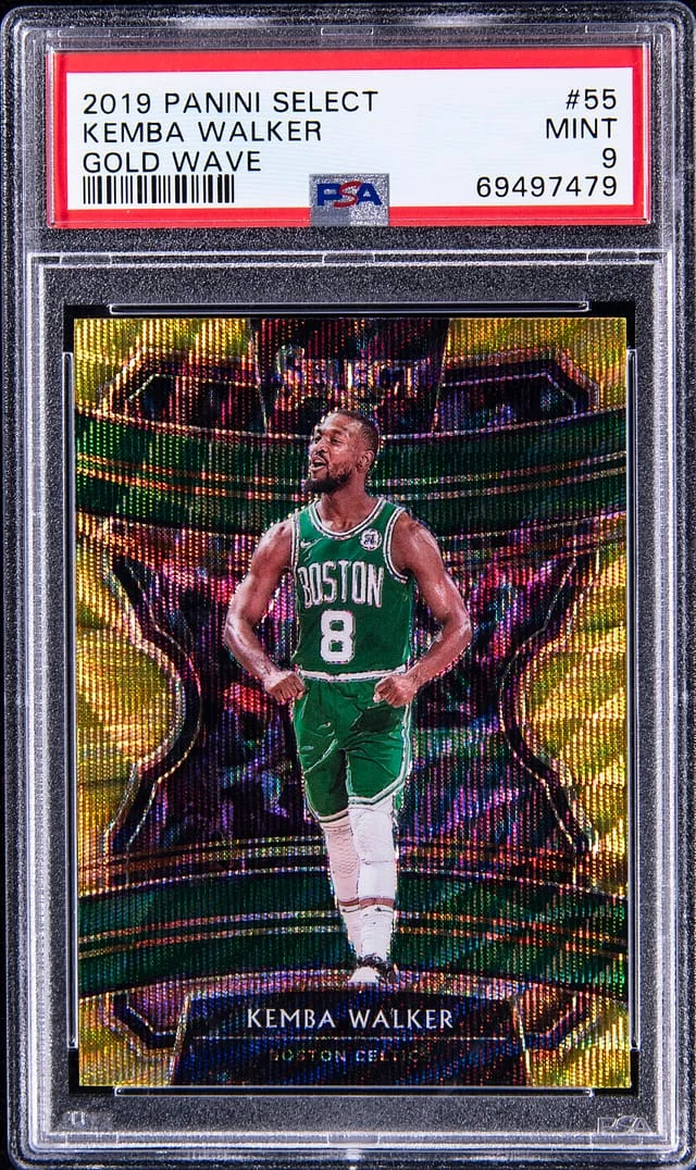 2019 Panini Select Kemba Walker Gold Wave #55 card image