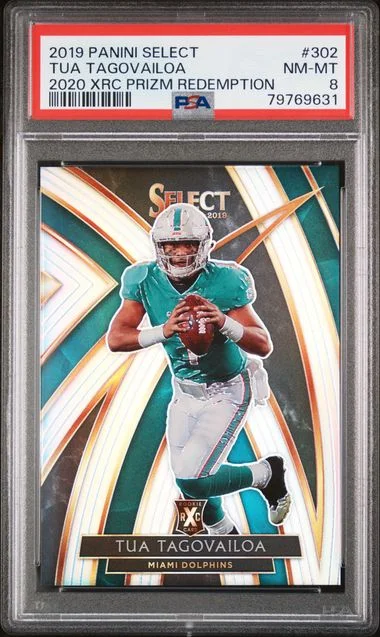 2019 Panini Select Tua Tagovailoa 2020 XRC Prizm Redemption #302 card image