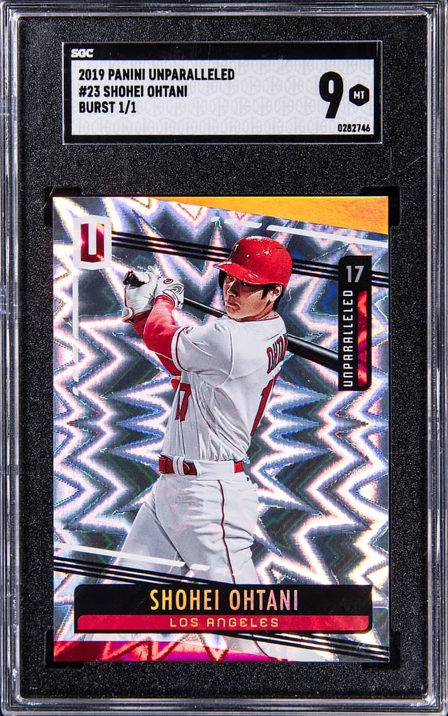 2019 Panini Shohei Ohtani Unparalleled Burst 1/1 #23 card image
