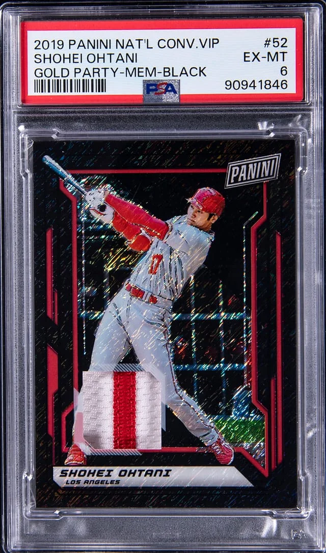 2019 Panini Shohei Ohtani National Convention VIP Gold Party Memorabilia Black #52 card image