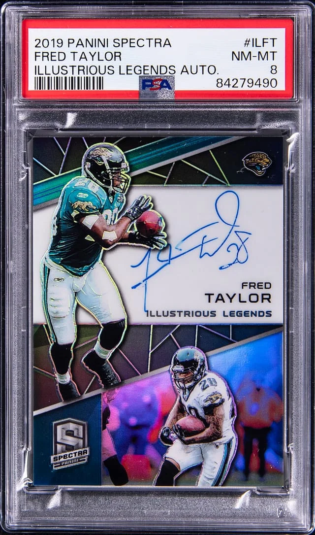 2019 Panini Spectra Fred Taylor Illustrious Legends Autograph #ILFT card image
