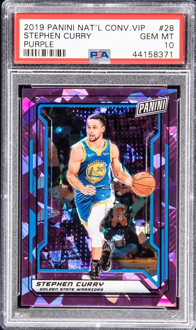 2019 Panini Stephen Curry National Convention VIP Purple #28 card image