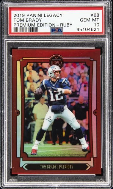 2019 Panini Tom Brady Legacy Premium Edition Ruby #68 card image