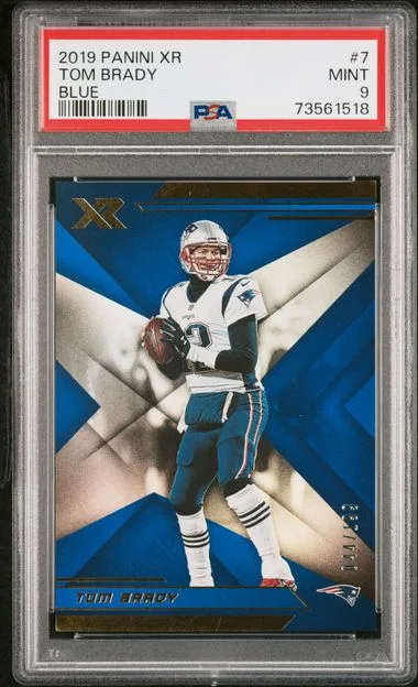 2019 Panini Tom Brady XR Blue #7 card image