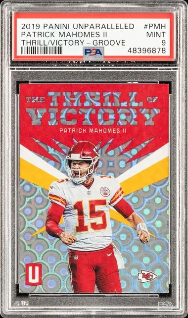 2019 Panini Unparalleled The Thrill Of Victory Groove Pmh Patrick Mahomes II #no-number card image