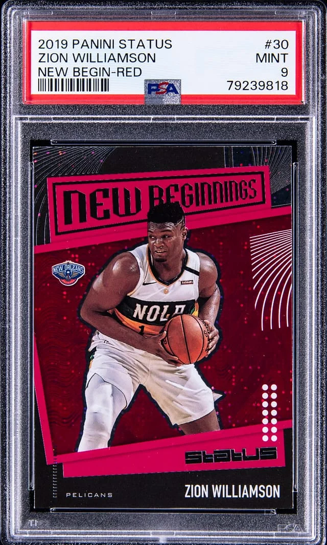 2019 Panini Zion Williamson Status New Beginnings Red #30 card image
