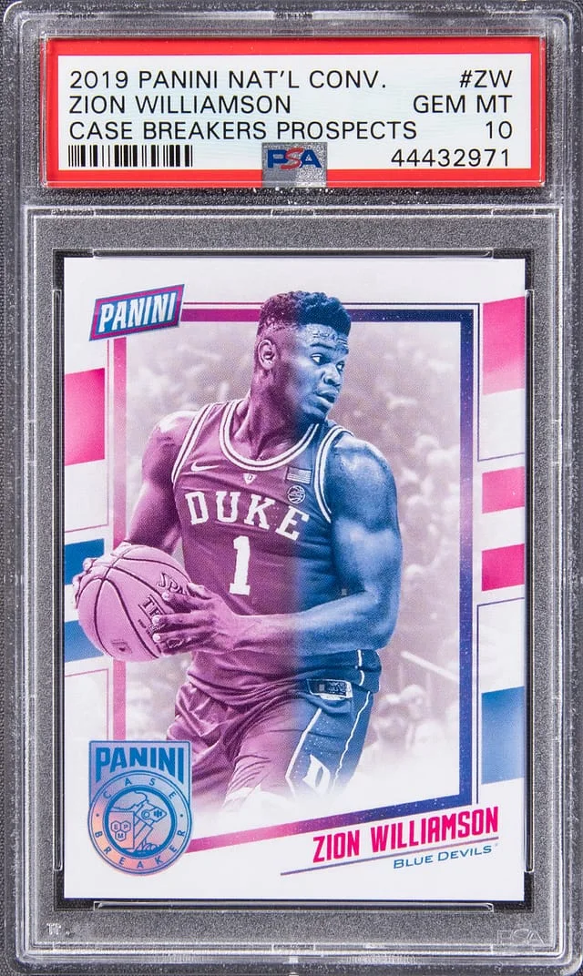 2019 Panini Zion Williamson National Convention Case Breakers Prospects #ZW card image