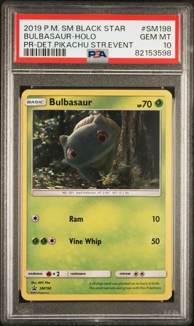 2019 Pokemon Sm Black Star Promo Detective Pikachu Store Event Bulbasaur-Holo #SM198 card image