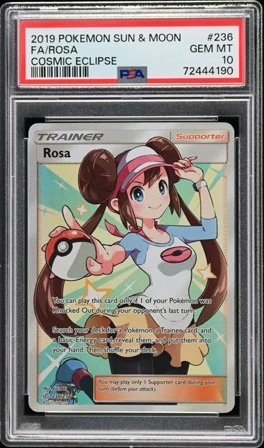 2019 Pokemon Sun & Moon Cosmic Eclipse Full Art Rare Holofoil Rosa #236 card image