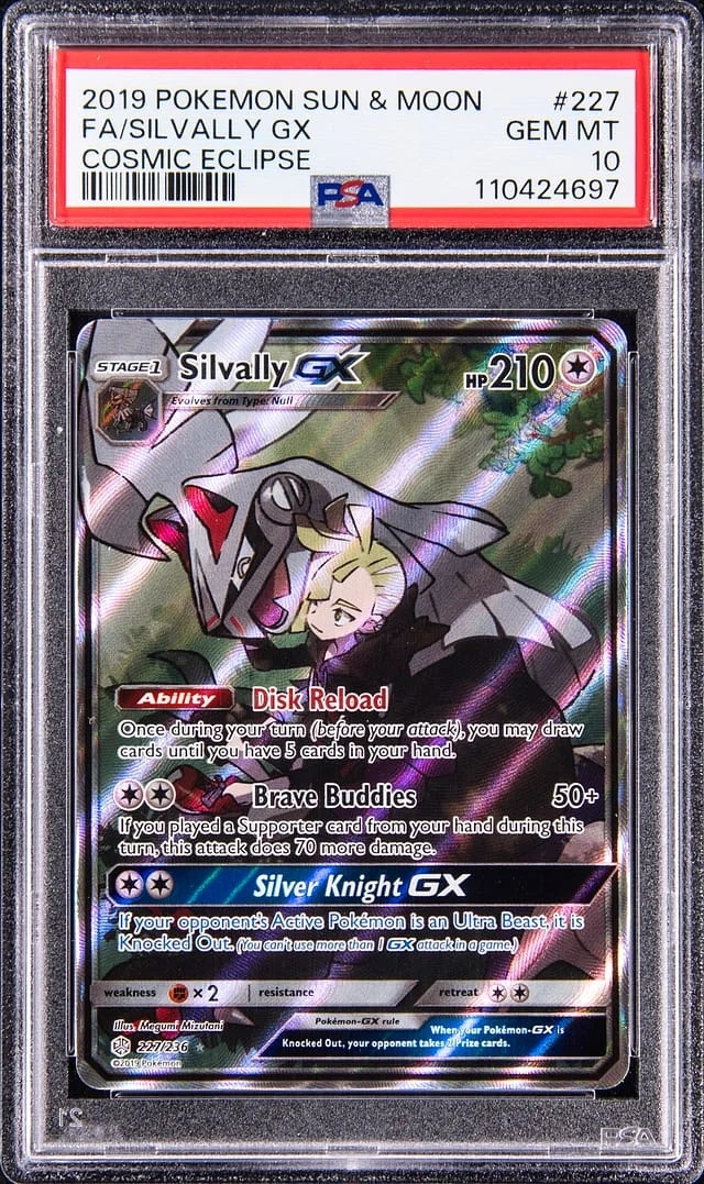 2019 Pokemon Sun & Moon Cosmic Eclipse Full Art Silvally GX #227 card image