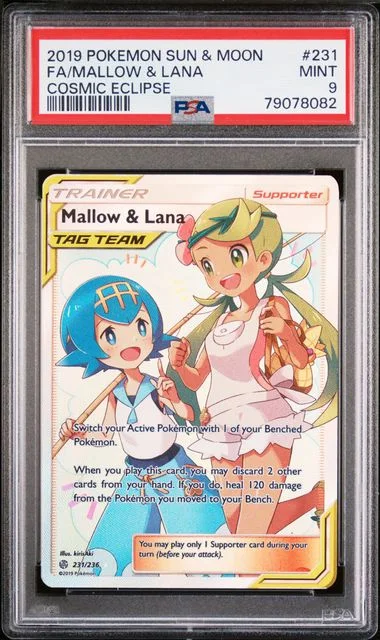 2019 Pokemon Sun & Moon Cosmic Eclipse Full Art/Mallow & Lana #231 card image