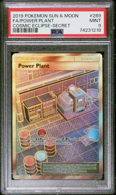 2019 Pokemon Sun & Moon Cosmic Eclipse Secret Full Art/Power Plant #269 card image