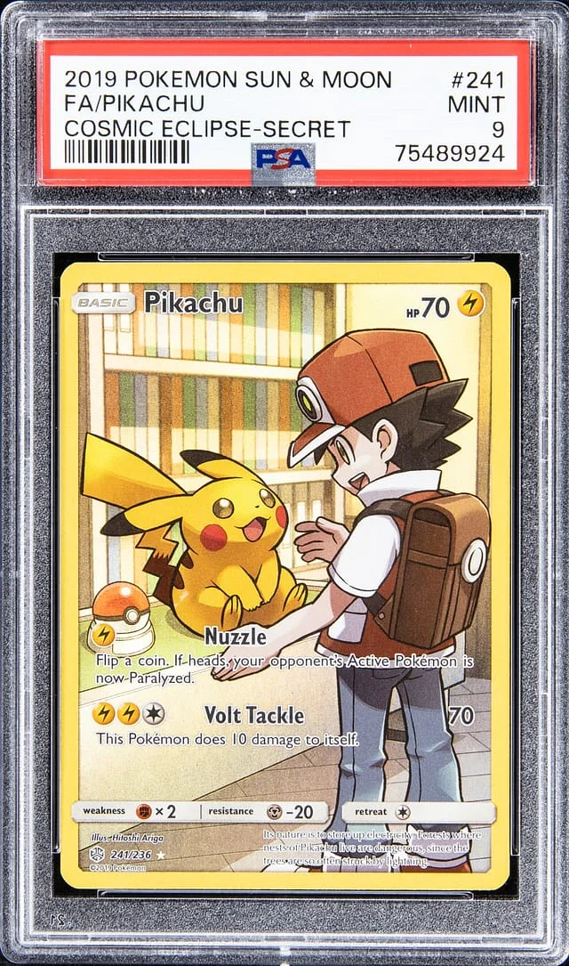 2019 Pokemon Sun & Moon Full Art Cosmic Eclipse - Secret Pikachu #241 card image
