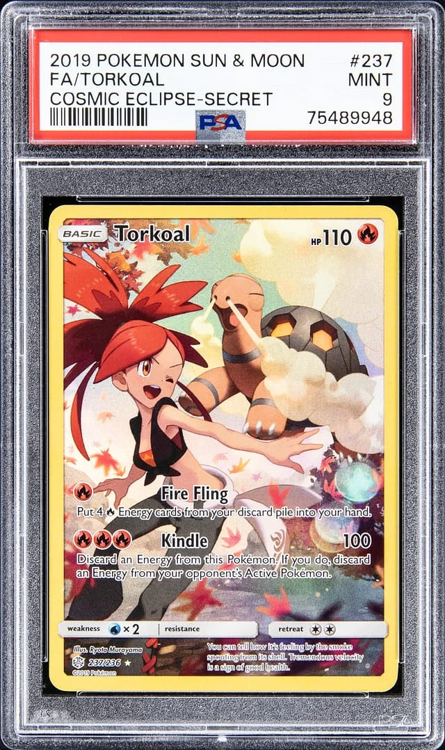 2019 Pokemon Sun & Moon Full Art Cosmic Eclipse - Secret Torkoal #237 card image