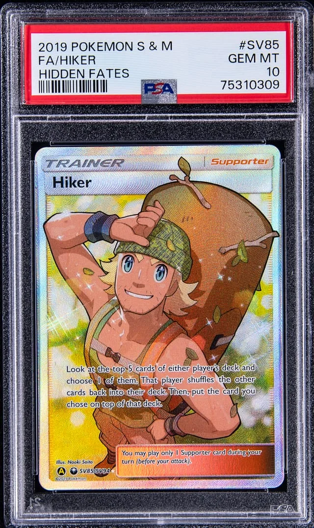 2019 Pokemon Sun & Moon Hidden Fates Full Art Hiker #SV85 card image