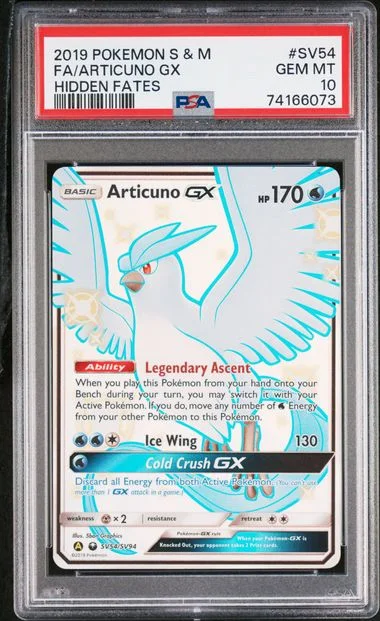 2019 Pokemon Sun & Moon Hidden Fates Full Art/Articuno Gx #SV54 card image