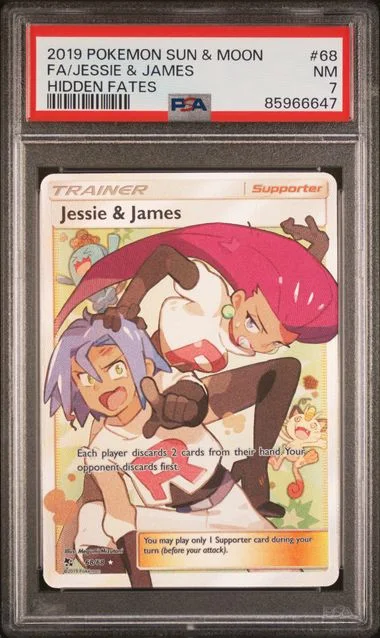 2019 Pokemon Sun & Moon Hidden Fates Full Art/Jessie & James #68 card image