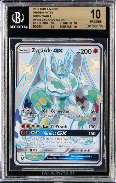2019 Pokemon Sun & Moon Hidden Fates Full Art/Zygarde Gx #Sv65 card image